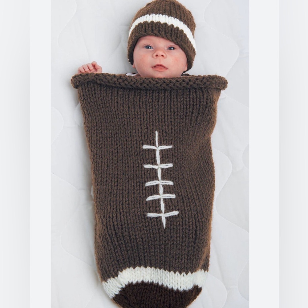 Newborn Football Knitted Prop